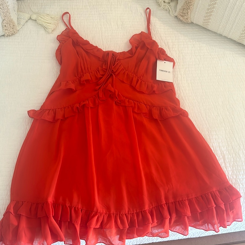 Forever21 Red Ruffle Mini